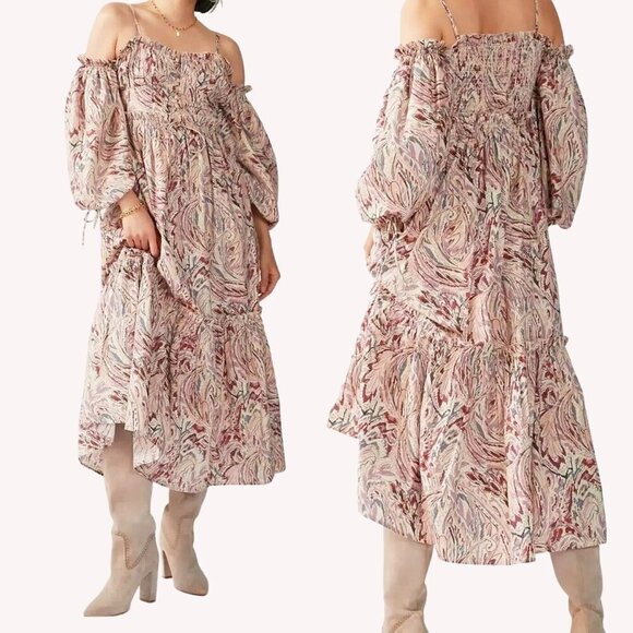 House of Harlow 1960 Dresses & Skirts - House of Harlow 1960 Puff Sleeve Womens S Maxi Dress Teresa Prairie Cottagecore